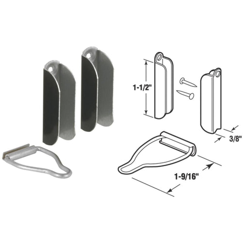 Prime-Line 3/8 In. Brown Hanger & Latch (2 Pack)