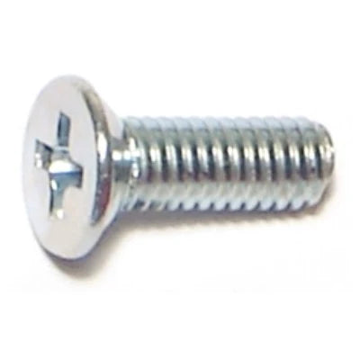 Monster Fastener Zinc Plated Class 4.8 Steel Coarse Thread Phillips Flat Head Machine Screws