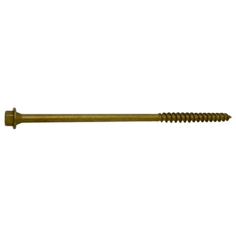 Monster Fastener Tan XL1500 Coated Steel Coarse Thread Hex Washer Head Saberdrive Timber Screws