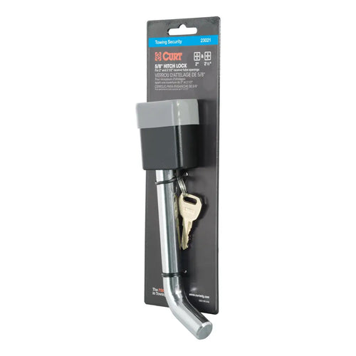 Curt 5/8 Hitch Lock (2, 2-1/2 or 3 Receiver, Deadbolt, Chrome)Print